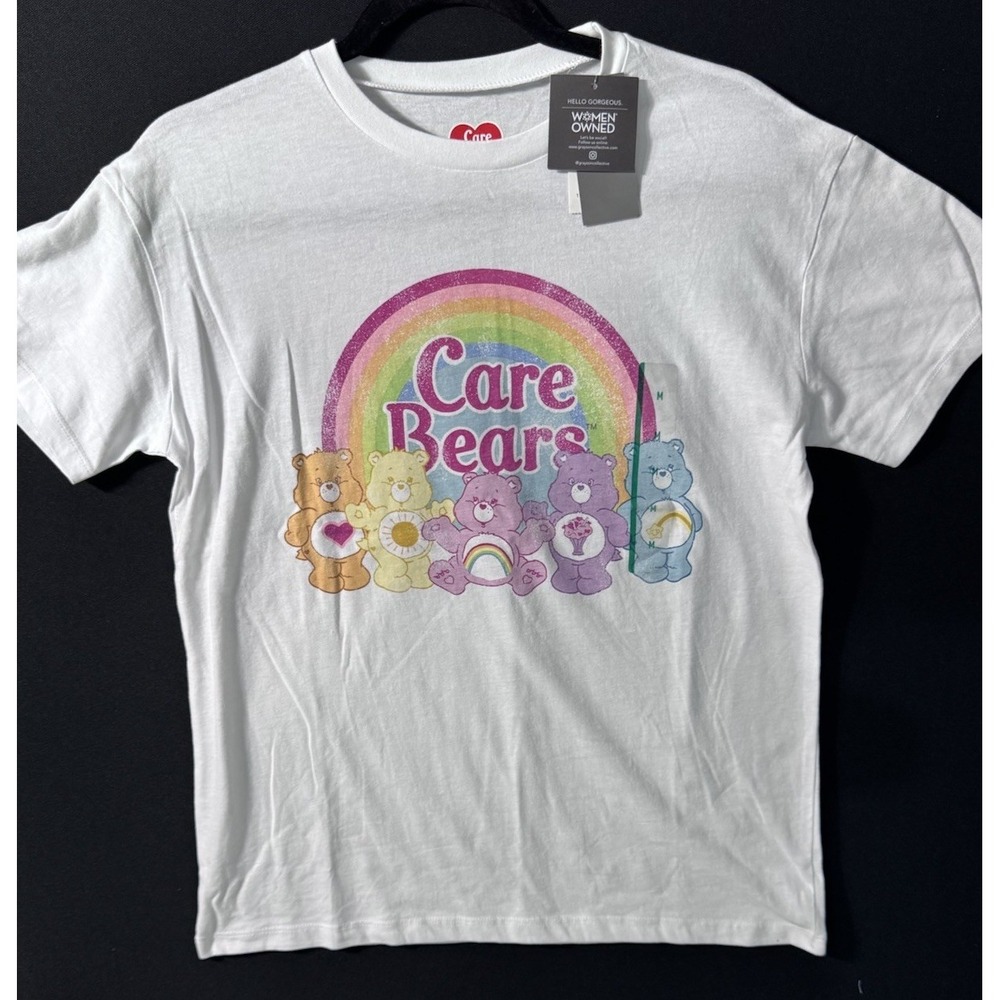 Care Bears Graphic T-shirt Women's Medium White Short Sleeve NWT